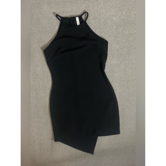 Lovely Day Dresses & Skirts - Lovely Day Black Halter Bodycon Dress - Sleek Evening Knit Little Black Dress